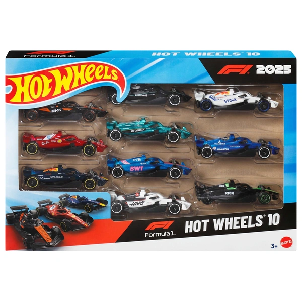 Hot Wheels 2025 ミニカー 10台セット Hot Wheels Formula 1 Auto's 10-Pack 1:64 | Smyths Toys Nederland