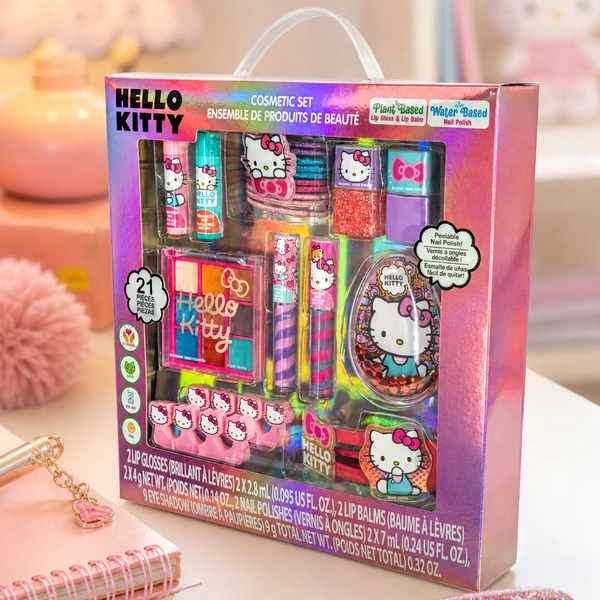 Hello Kitty Kosmetik- und Haarschmuck-Set mit 21 Teilen
