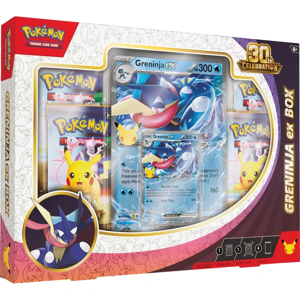 pokemon cards smyths toys Pokémon Trading Card Game (TCG): 30th Celebration Greninja ex Box Pokémon Trading Card Game (TCG):
