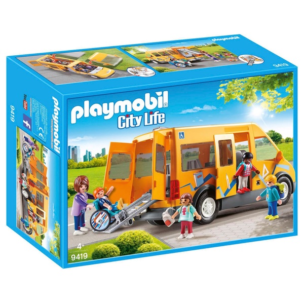 Playmobil 9419 Schulbus Spielzeug-Set Bus mit Zubehör Schule Kinder-Geschenk 