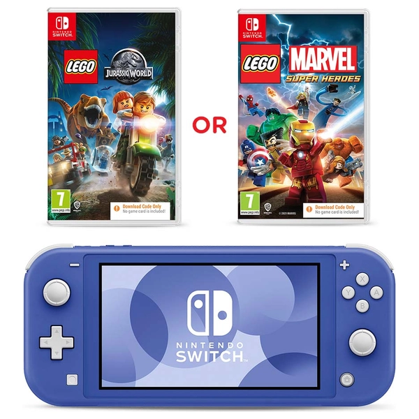 Nintendo Switch Lite (Blue) & Select LEGO Code in Box Game