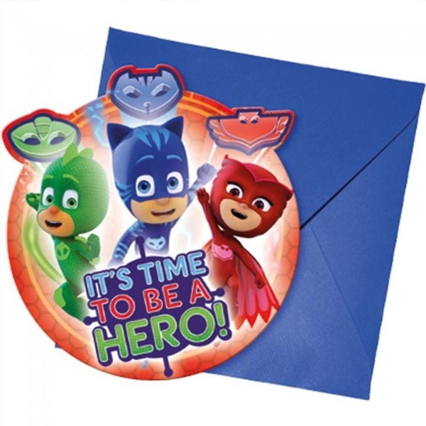 PJ Masks 6 Einladungskarten | Smyths Toys Superstores