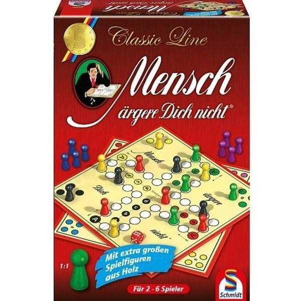 Schmidt Spiele Classic Line Mensch Ärgere Dich Nicht Extragroße Spielfiguren 