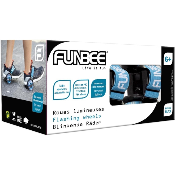Funbee - Fersenroller Flashing Wheels, blau