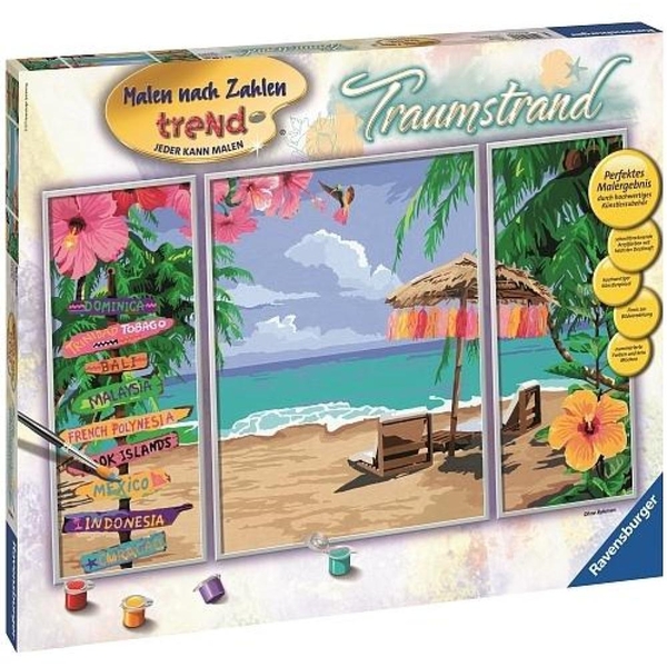 Ravensburger - Malen nach Zahlen Premium: Traumstrand - Malen nach