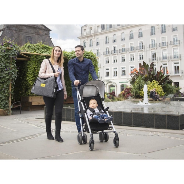 Badabulle - Wickeltasche Multipocket, Grau Melange