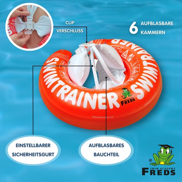 Baby Schwimmring Freds Swim Academy Schwimmhilfe mit Gurt rot Smyths Toys Österreich