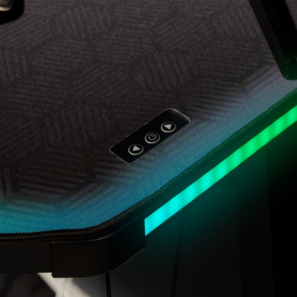 X Rocker RGB Gaming-Tisch Cobra mit LED-Beleuchtung, schwarz | Smyths ...