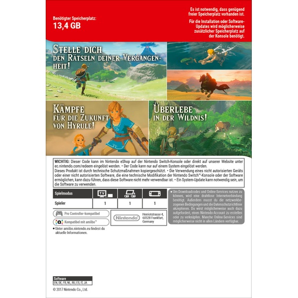 Nintendo Switch: The Legend of Zelda: Breath of the Wild (Digitaler Download)