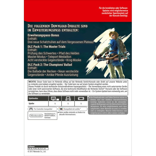 Nintendo Switch: Zelda Breath of the Wild Erweiterungspass (Digitaler Download)