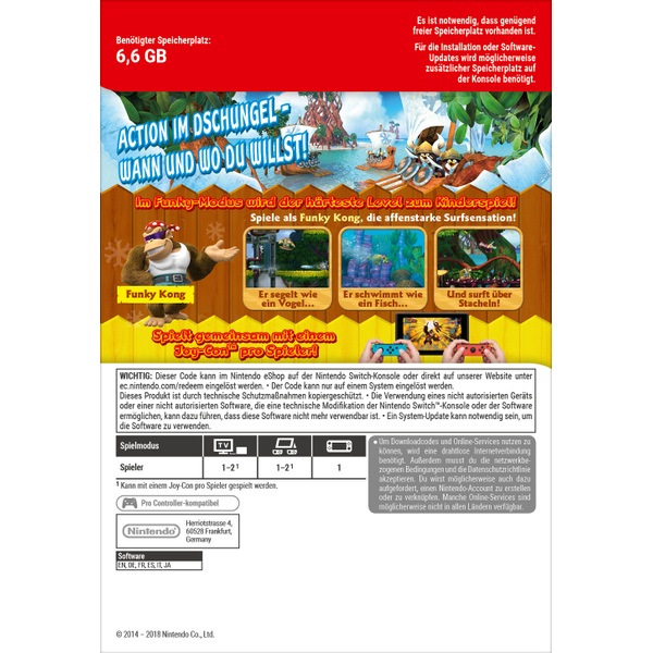 Nintendo Switch: Donkey Kong Country: Tropical Freeze (Digitaler Download)