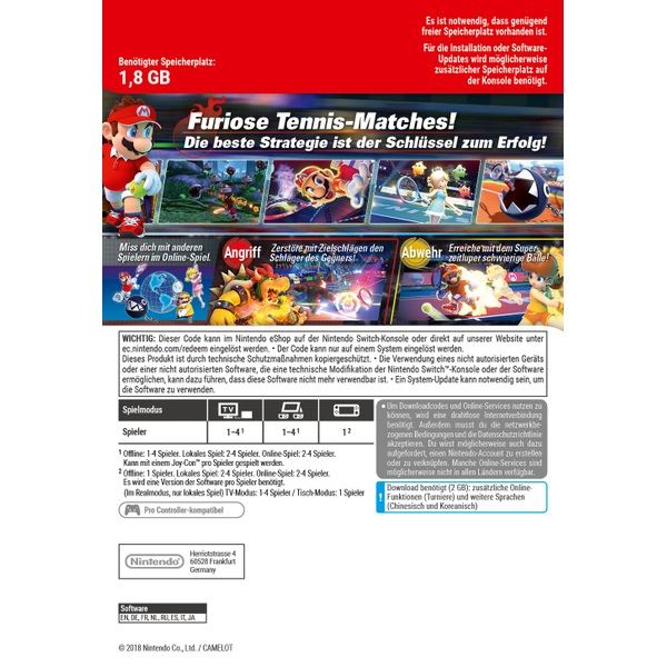 Nintendo Switch: Mario Tennis Aces (Digitaler Download)