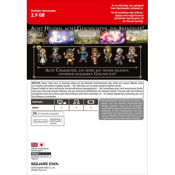 Nintendo Switch Octopath Traveler (Digitaler Download)
