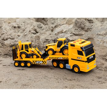 Joyfia Lot de 15 jouets de pelleteuse, camion, chariot de chantier, avec  panneaux routiers, véhicule dingénierie extérieure