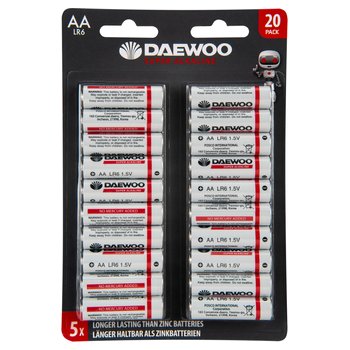 Daewoo Batteries AA Alkaline 20 Pack