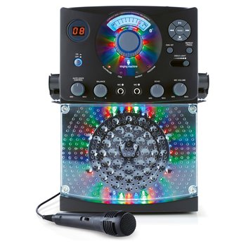 Singing Machine Bluetooth Karaoke System With LED Disco Lights and Microphone Black