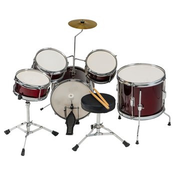 159276: 7 Piece Drum Kit - Wooden Drum Kit