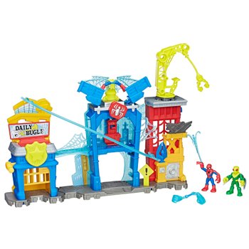 Playskool Heroes Super Hero Spider-Man Web-Quarters Playset Review ...