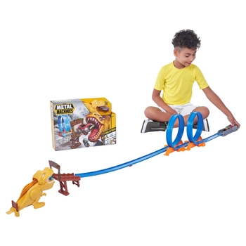 Metal Machines Rennbahn T-Rex Attack mit Auto