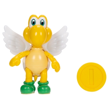 Nintendo Super Mario Action Figure Green Para Koopa Troopa with Coin 10cm
