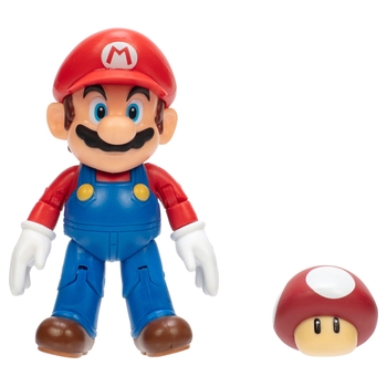 Nintendo Super Mario Figure Mario with Super Mushroom 10cm