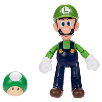 Nintendo Super Mario Figure Luigi with 1-Up Mushroom 10cm