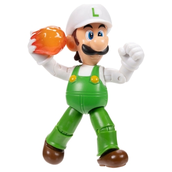 Nintendo Super Mario Fire Luigi Figure with Fire Ball 10cm