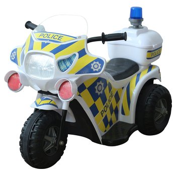 Elektrisch Kinderauto Politiemotor Driewieler met Licht en Geluid 6 V