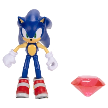 Sonic the Hedgehog Action Figure Sonic with Red Chaos Emerald 10cm