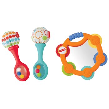 Fisher-Price Baby Rattle ‘n Rock Maracas Toys, Set of 2 for Infants 3+  Months, High Contrast