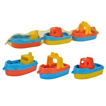 Badeboote 3er Set im Netz 15 cm