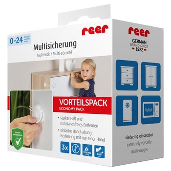 reer Kindersicherung Schrank und Schublade Vorteilspack 3er Set Multisicherung