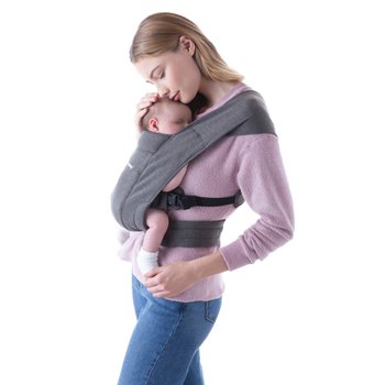 Ergobaby Babytrage Embrace Neugeborenentrage Soft Knit Heather grau