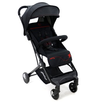 Asalvo Reisbuggy Flight voor in Handbagage zwart/rood