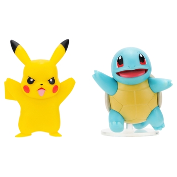 Pokémon Battle Figures 2 Pack Pikachu and Squirtle 5cm