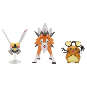Pokémon Battle Figures 3 Pack Ninjask, Dedenne and Lycanroc
