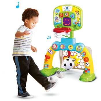 VTech Lernspielzeug Babys Sportcenter mit Basketballkorb und Fußballtor