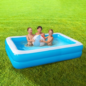 110 x 88 x 33cm S Wear-Resistant Pool Full-Sized Inflatable Swimming Pools Family Framed Swimming Paddling Rectangular Above Ground Water Toys RYGHEWE Outdoor Garden Lawn Ground Set Kiddie Pool 