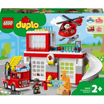 LEGO DUPLO 10970 Feuerwehrwache mit Hubschrauber und Feuerwehrauto