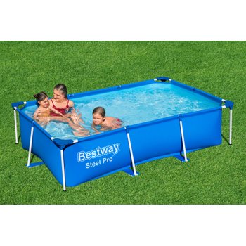 Full-Sized Inflatable Swimming Pools RYGHEWE Outdoor Garden Lawn Ground Set Kiddie Pool Family Framed Swimming Paddling Rectangular Above Ground Water Toys S 110 x 88 x 33cm Wear-Resistant Pool 