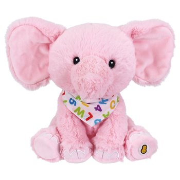 Big Steps Sing-Along Alphabet Elephant Plush Toy Pink