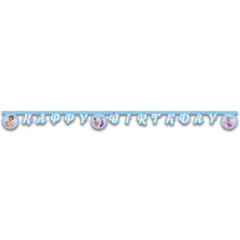 Disney Die Eiskönigin II Happy Birthday Banner eisblau