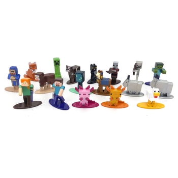 Minecraft Metal Nano Figurine Multi Pack 18 pièces Wave 7 4cm