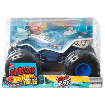 Hot Wheels Oversized Metal Great Bite Dino Vs Sharks Diecast Truck 1:24 Scale