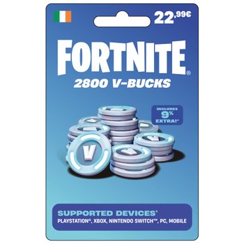 Fortnite 2,800 V-Bucks Gift Card (Physical Card) for Epic Games Account