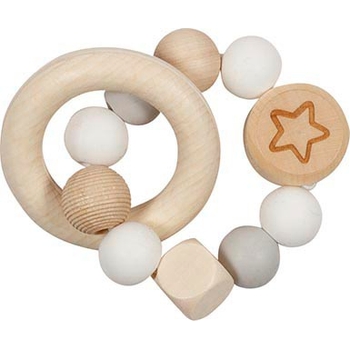 goki baby Grijpspeeltje van Hout en Siliconen assorti