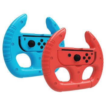 Stealth Nintendo Switch & Switch OLED Joy-Con Racing Wheel Twin Pack - Neon Blue and Red