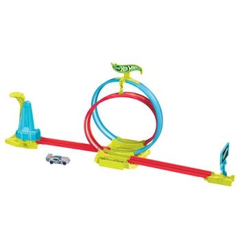  Hot Wheels Track Builder Multi Loop Box Ultimate Storage 10  Feet of Track, Connectors, Launcher, Diecast Car, Portable Ages 4 and Above  : Everything Else