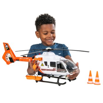 Dickie Toys Spielzeug SOS Rettungshelikopter XXL Hubschrauber mit Licht und Sound