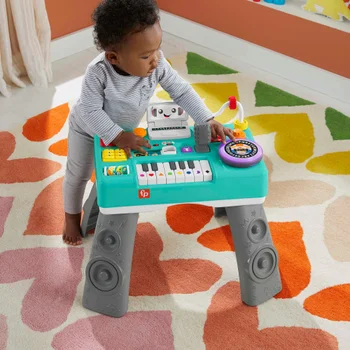  Fisher-Price Baby & Toddler Learning Toy Dj Bouncin' Beats With  Music Lights & Bouncing Action For Ages 6+ Months : Toys & Games